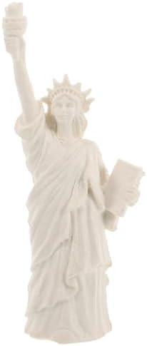 LOGOFUN Mini Statue of Liberty White Resin Figurine 14x06x25in