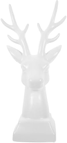 BESPORTBLE Deer Head Ceramic Sculpture Statue