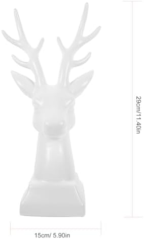 BESPORTBLE Deer Head Ceramic Sculpture Statue