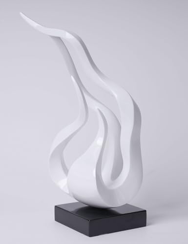Abstract Flame Sculpture Modern Art Table Centerpiece Statue 165 Inch