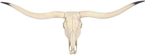 Realistic Longhorn Bull Skull Wall Decor