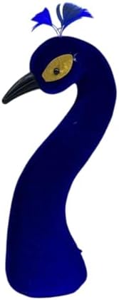 Fenteer Blue Peacock Mannequin Head Statue for Home and Events