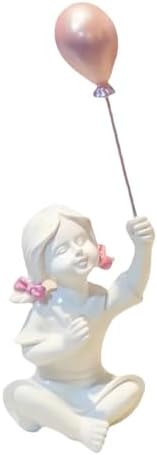 DiliComing Girl with Balloon Statue - Resin Sculpture