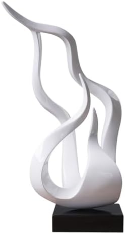 Abstract Flame Sculpture Modern Art Table Centerpiece Statue 165 Inch