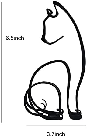 YRHSPORT Minimalist Metal Dog Sculpture Wall Art