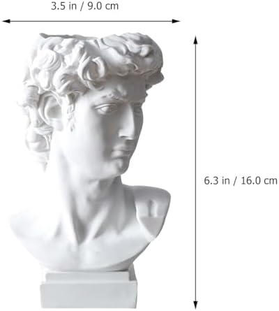 STOBOK Greek Bust Sculpture Desk Pencil Holder