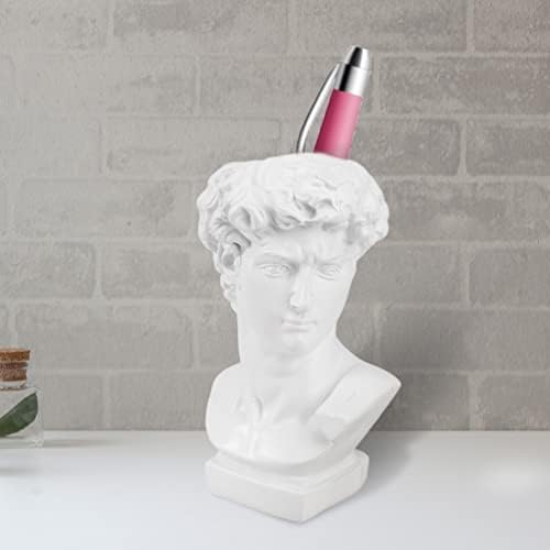 Greek David Bust Statue Resin Head Vase Office Decor
