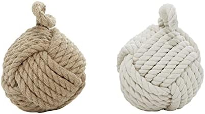 Deco 79 Jute Rope Knot Decorative Sculptures Set of 2