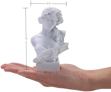 6 Inch Small Greek Goddess Bust Statue Home Decor