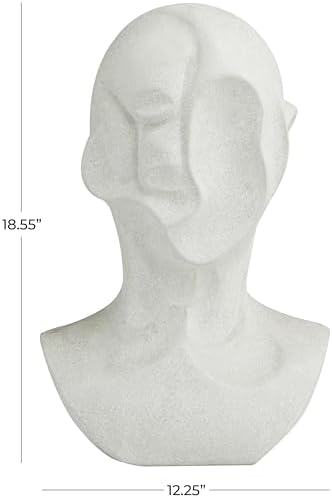 Deco 79 Cubist Inspired Ceramic Statue Head Decor