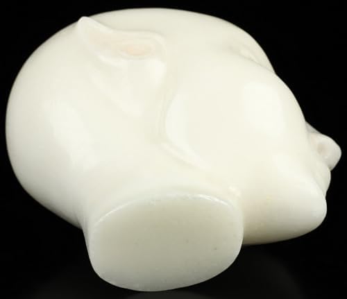 Skullis 43 Inch White Jade Crystal Skull Statue