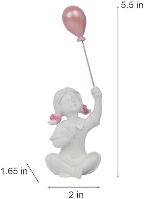 DiliComing Girl with Balloon Statue - Resin Sculpture