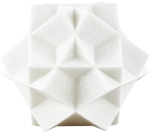 Deco 79 Polystone Geometric Sculpture White 7x7x7