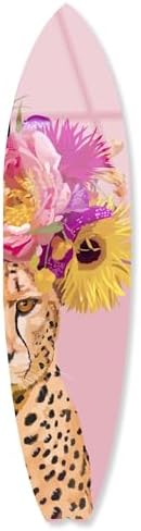 Flower Queen Surfboard II Acrylic Wall Art 15x60