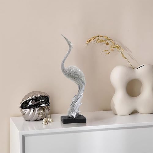 Modern Abstract Heron Crane Statue Resin