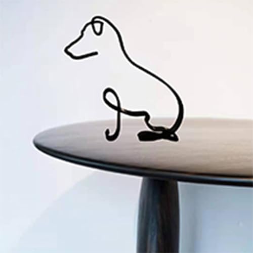 YRHSPORT Minimalist Metal Dog Sculpture Wall Art 1