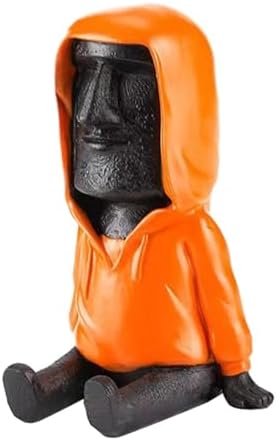 Retro Moai Head Statue Home Decor Resin Sculpture