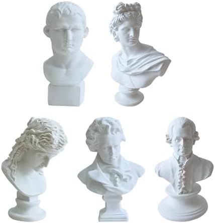 Queenbox 59in White Greek God Apollo Bust Sculpture