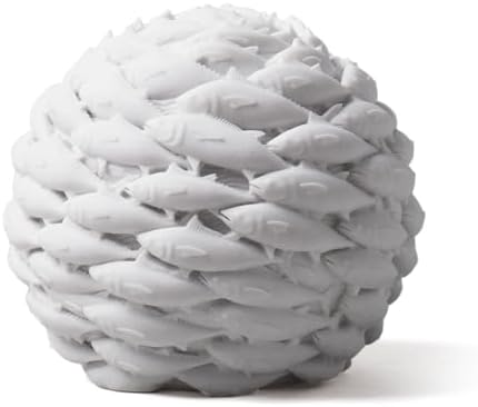 HAUCOZE Fish Statue Ocean Sculpture Modern Home Decor