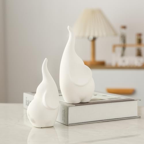 Ceramic Elephant Figurines for Couples Love Symbol Decor