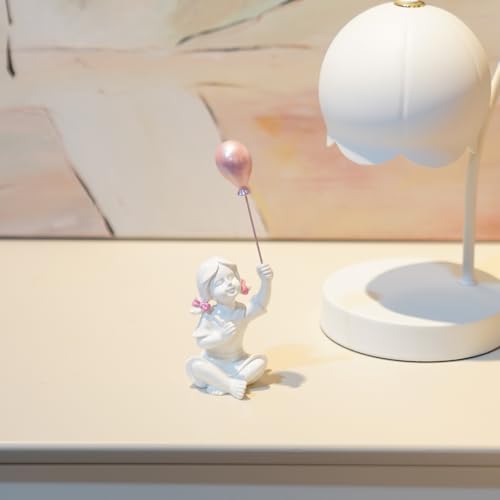 DiliComing Girl with Balloon Statue - Resin Sculpture