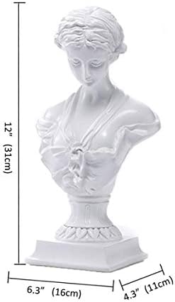 Lependor Classic Greek Venus de Milo Bust Statue 12 Inch White