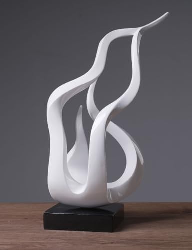 Abstract Flame Sculpture Modern Art Table Centerpiece Statue 165 Inch