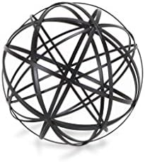 HomeRoots Petite Black Metal Wire Ball Sculpture