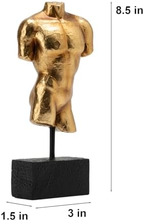 Guichifun Modern Gold Resin Male Statue Home Decor