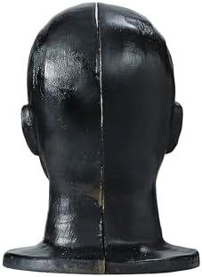 Abstract Male Brain Sculpture Antique Style Head Statue