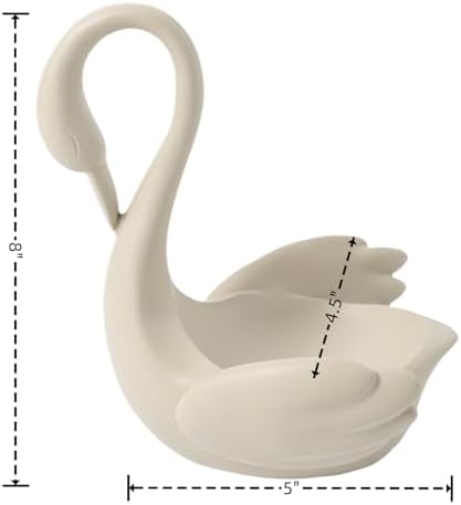 Elegant Swan Statues Home Decor Set