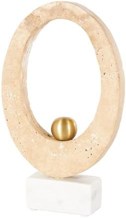 Deco 79 Marble Abstract Decorative Sculpture