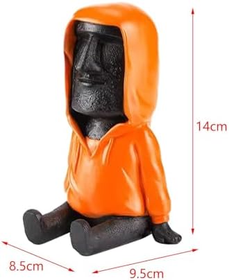 Retro Moai Head Statue Home Decor Resin Sculpture