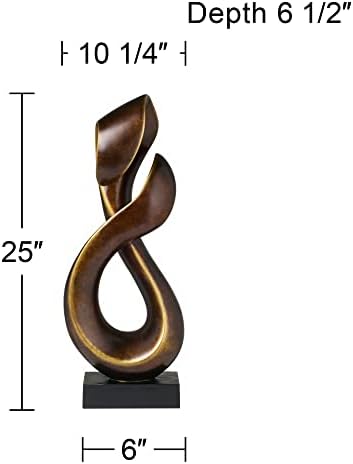 Studio 55D Open Infinity 25 Inch Gold Sculpture