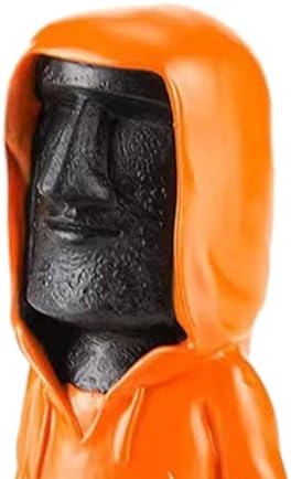 Retro Moai Head Statue Home Decor Resin Sculpture