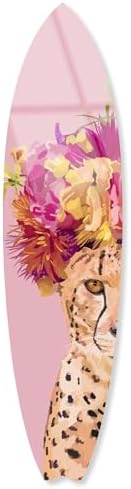 Flower Queen Surfboard Acrylic Wall Art 15x60
