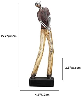Modern Nordic Style Resin Golfer Statue Home Decor