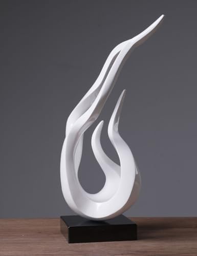 Abstract Flame Sculpture Modern Art Table Centerpiece Statue 165 Inch