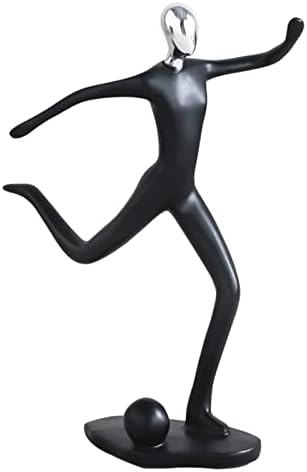ALDEPO Black Golfer Statue Sculpture Decor Figurine Art Resin Figurine