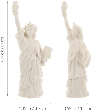 LOGOFUN Mini Statue of Liberty White Resin Figurine 14x06x25in