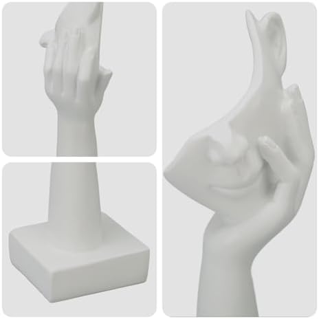 Topyond Thinker Statue Modern Abstract Resin Sculpture for Home Office Desk