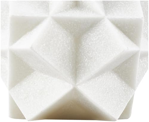 Deco 79 Polystone Geometric Sculpture White 7x7x7