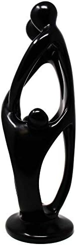 Hand Carved Soapstone Family Sculpture 10 Inch Tall