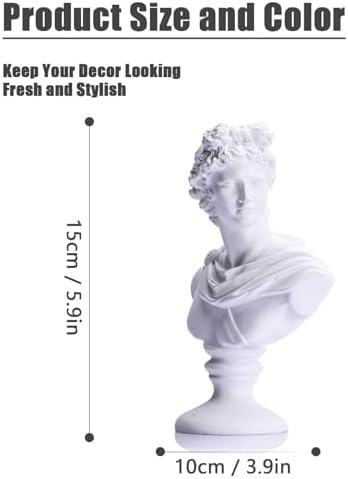 Apollo Bust Statue 6 Inch White Greek Mythology Sculpture