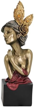 Leekung Gold Women Bust Statue for Home Decor
