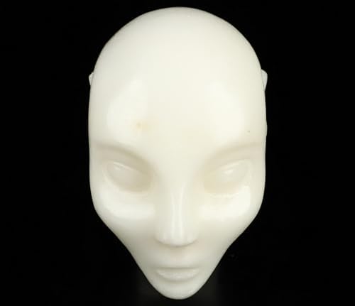 Skullis 43 Inch White Jade Crystal Skull Statue