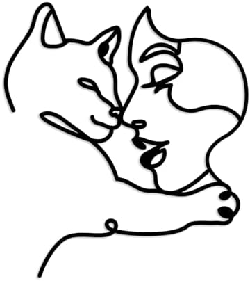 Pinetree Art Metal Cat Wall Sculpture