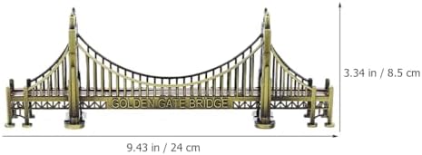 VOSAREA Golden Gate Bridge Statue 24CM Metal Decor