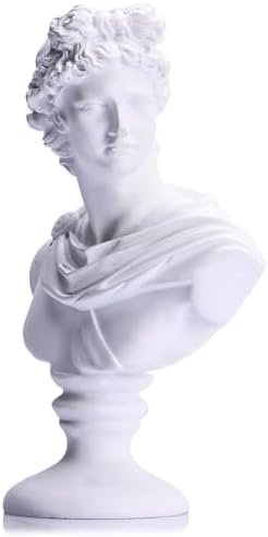 Apollo Bust Statue 6 Inch White Greek Mythology Sculpture