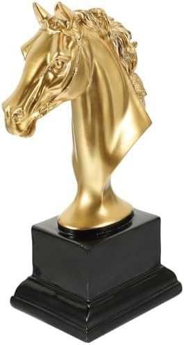 Gatuida Golden Horse Head Statue Sculpture Trophy